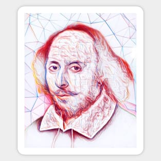 William Shakespeare Portrait | William Shakespeare Artwork | Line Art Sticker